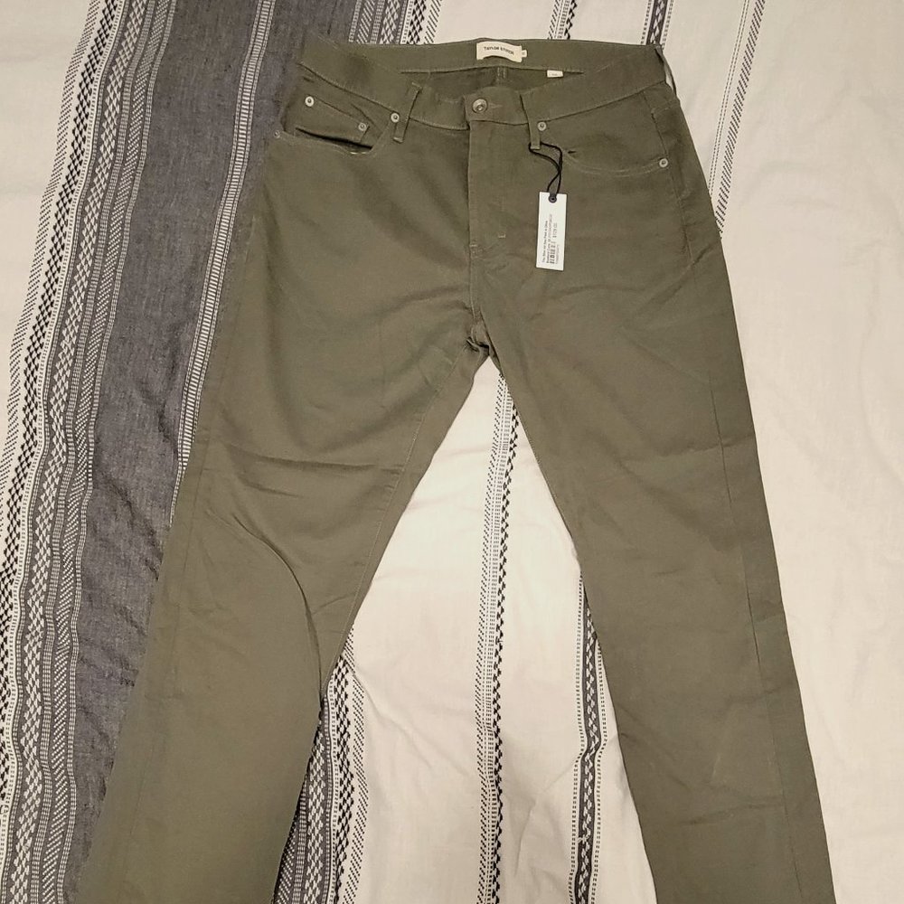 Olive/Sage Men's Taylor Stitch Micro Corduroy Pants Size 32 Slim NWT